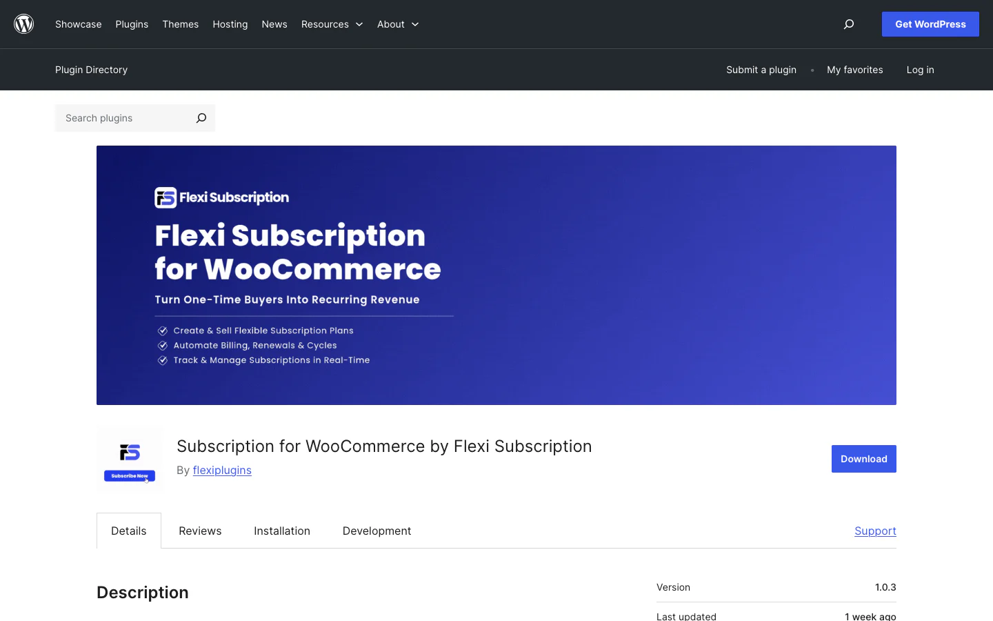 Flexi Subscription for WooCommerce on the official WordPress.org plugin directory.