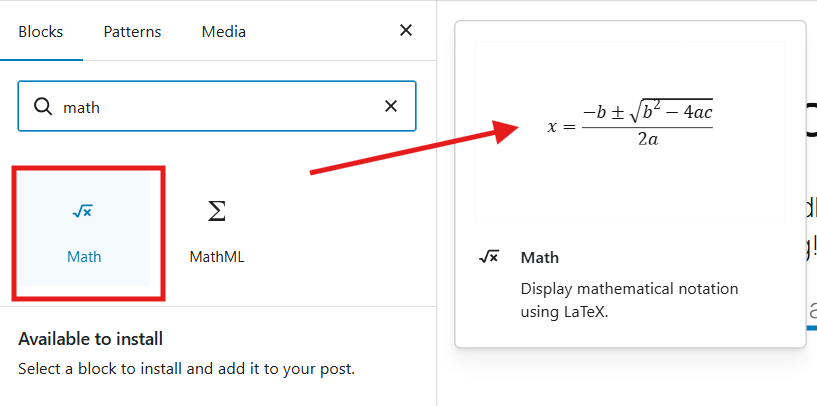 Math Block Addition
