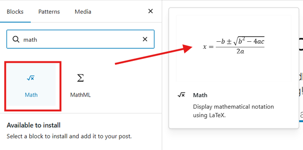 Math Block Addition