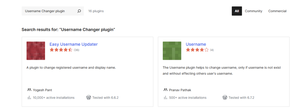 Username Changer plugin Username Changer plugin
