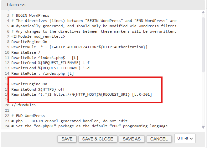 Add the following code - WordPress security guide Add the following code - WordPress security guide
