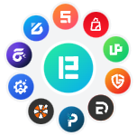 BdThemes plugin logos arranged in a circle