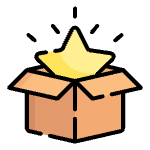 Open box with a star
