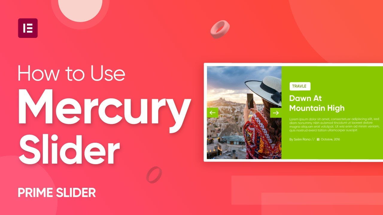 How to Use Mercury Widget | Prime Slider–Addons For Elementor | Best Free Elementor Slider