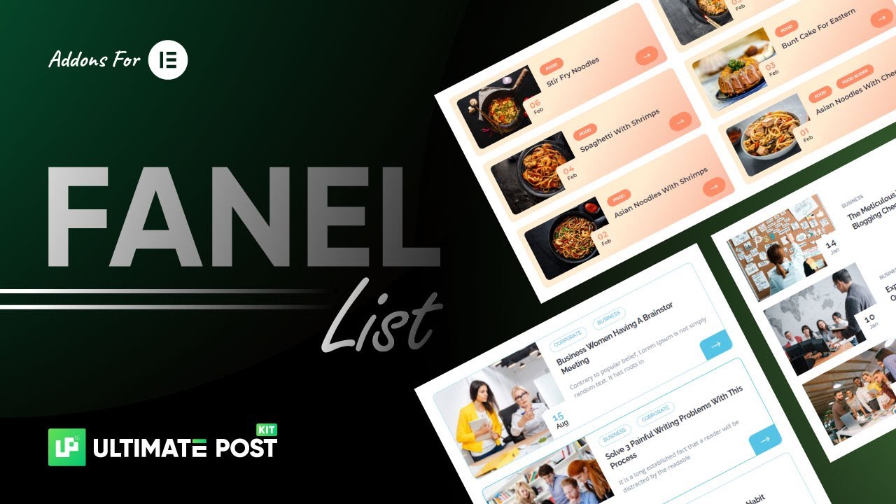 How to Use Fanel List Widget by Ultimate Post Kit in Elementor