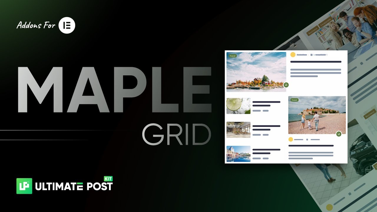 How to Use Maple Grid Widget by Ultimate Post Kit in Elementor