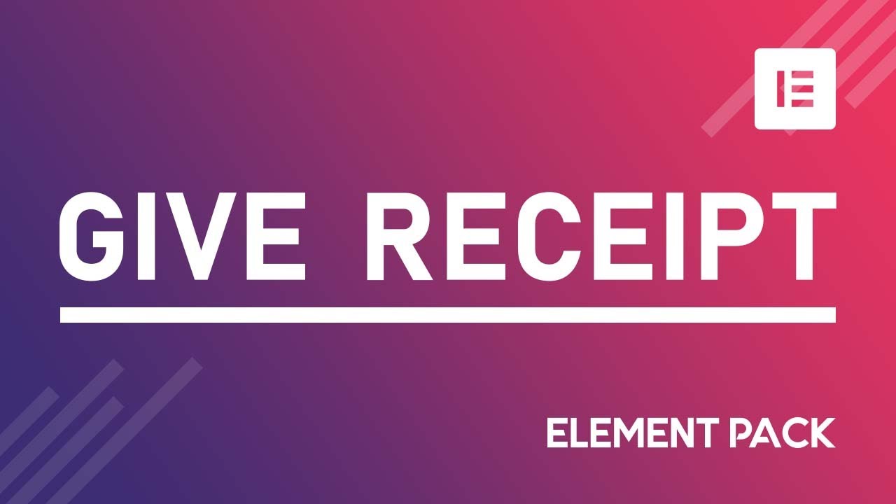 How to Use Give Receipt Widget in Elementor by Element Pack