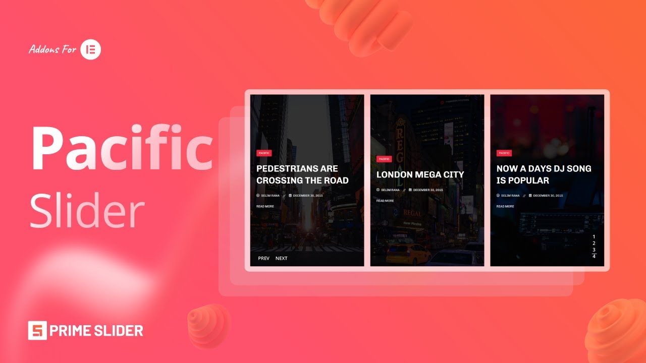 How to Use Prime Slider Pacific Widget in Elementor | Best Slider Addon