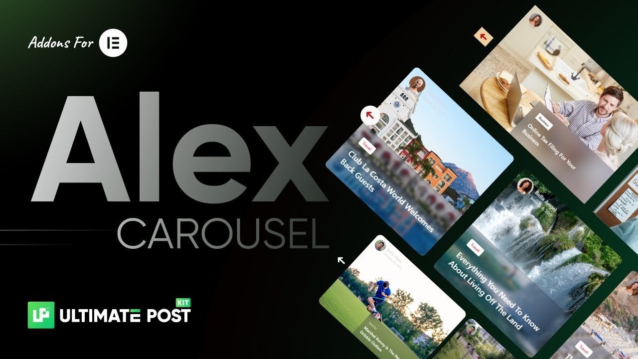 How to Use Alex Carousel Widget by Ultimate Post Kit in Elementor