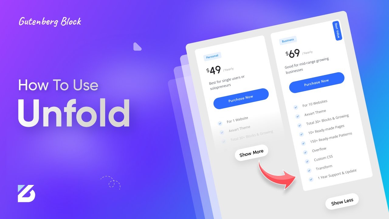 Best Unfold Content Section in WordPress with Blocks | ZoloBlocks Plugin