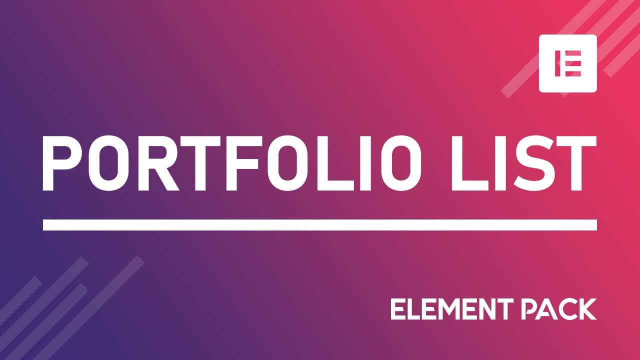 How to Use Portfolio List Widget by Element Pack in Elementor