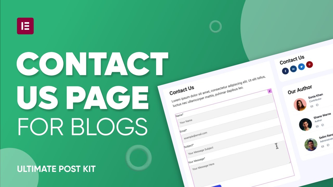 Make quick & detailed contact us page for your blog | Ultimate Post Kit addon in action