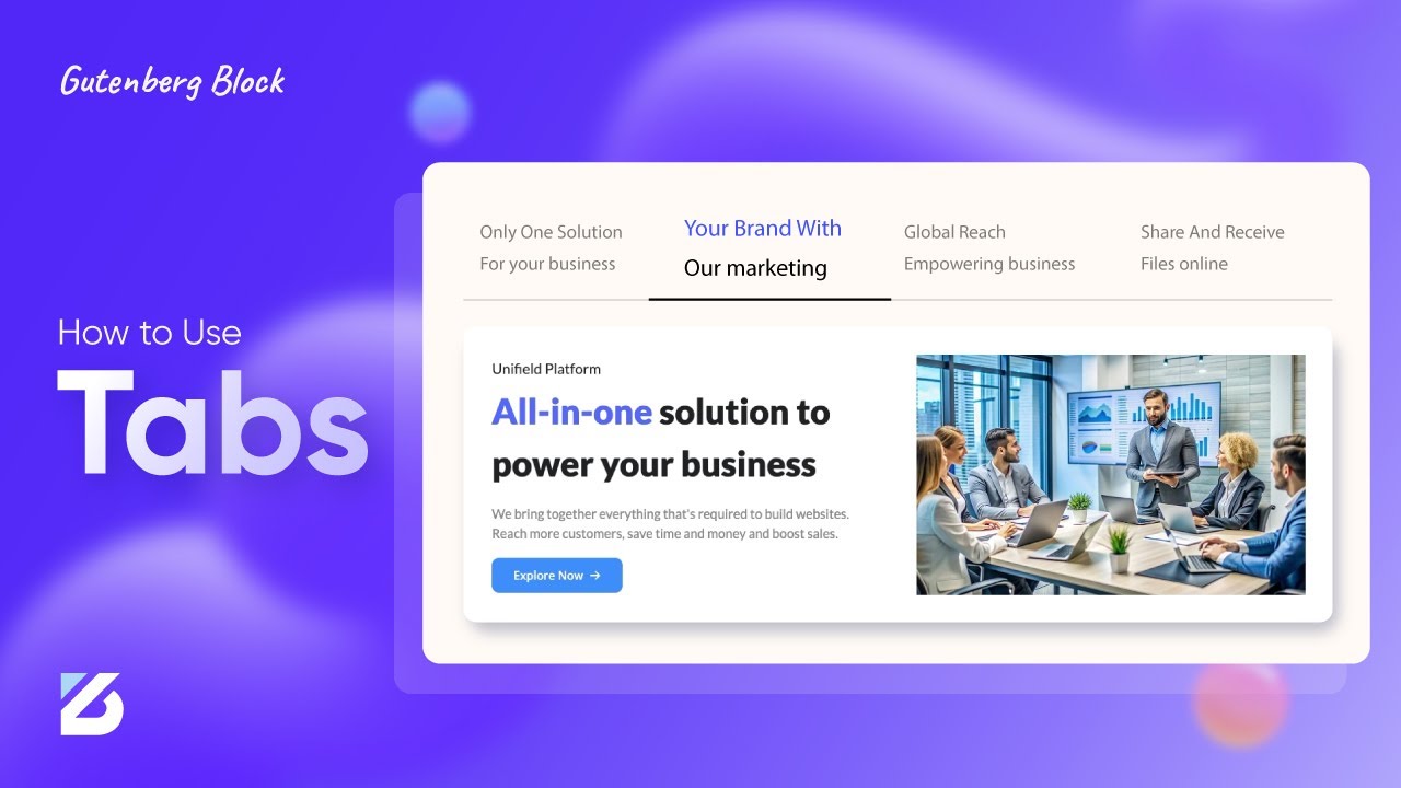 Add Nested Tabs on Your Landing Page with The Tabs Block by ZoloBlocks