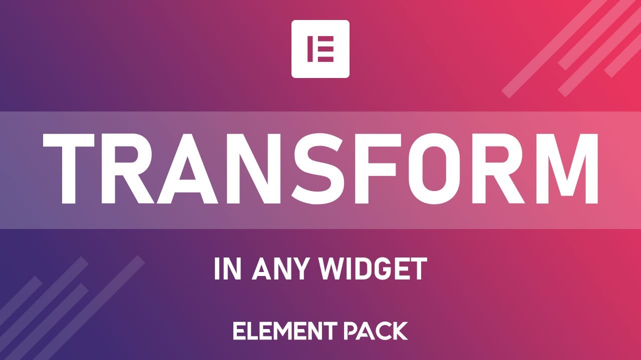 How to Add Transform in Any Widget