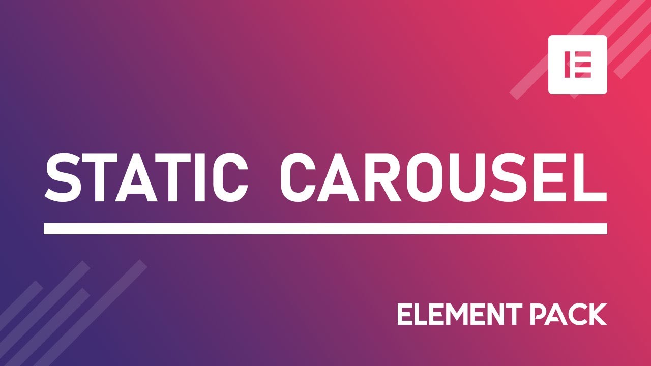 How to Use Static Carousel Widget by Element Pack in Elementor | BdThemes Tutorial