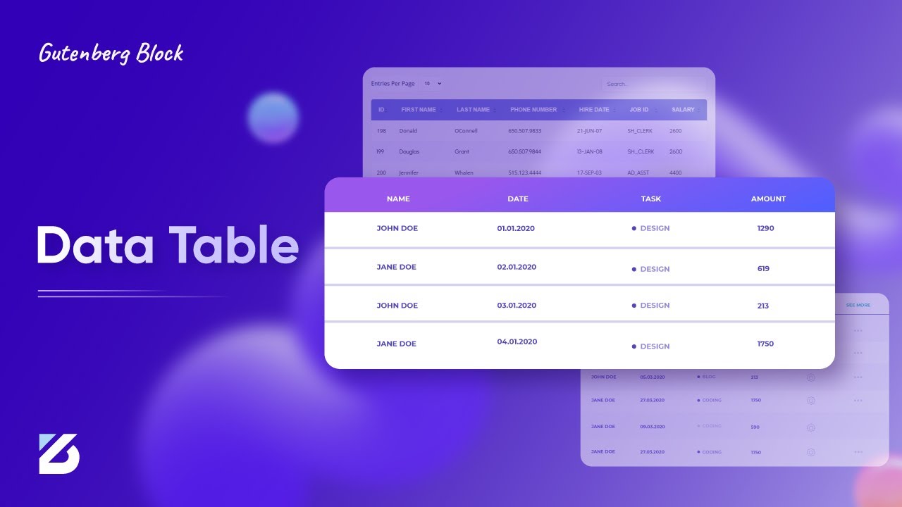How to Create Data Tables in WordPress with Blocks | Powered by ZoloBlocks