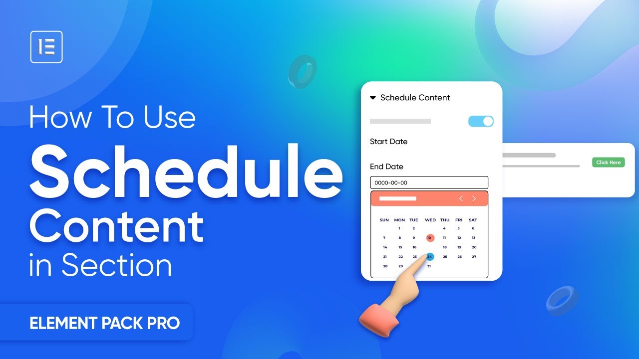 How to Use Schedule Content in Section