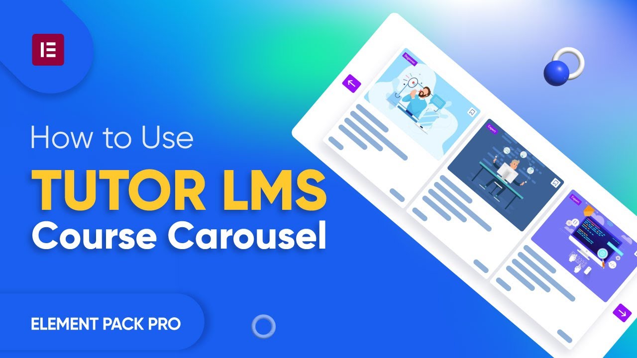 How to Use Tutor LMS Course Carousel Widget by Element Pack in Elementor