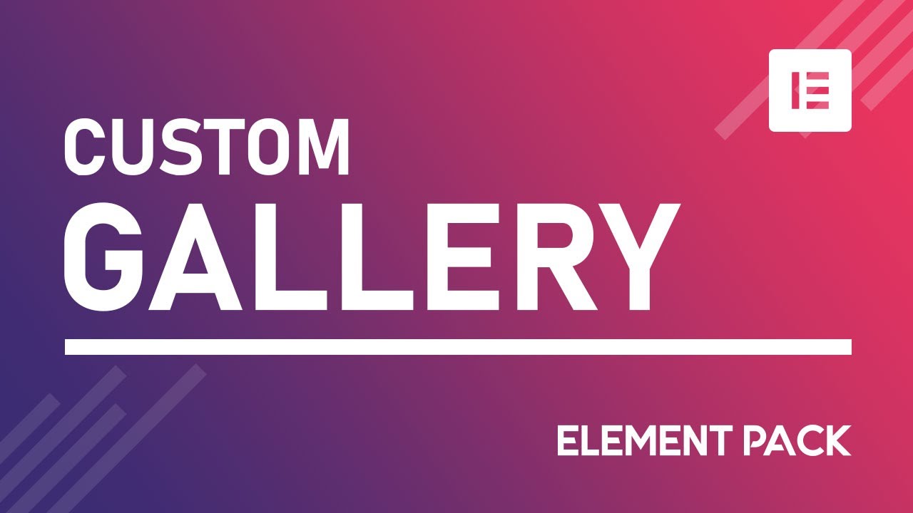 How to Use Custom Gallery Widget by Element Pack