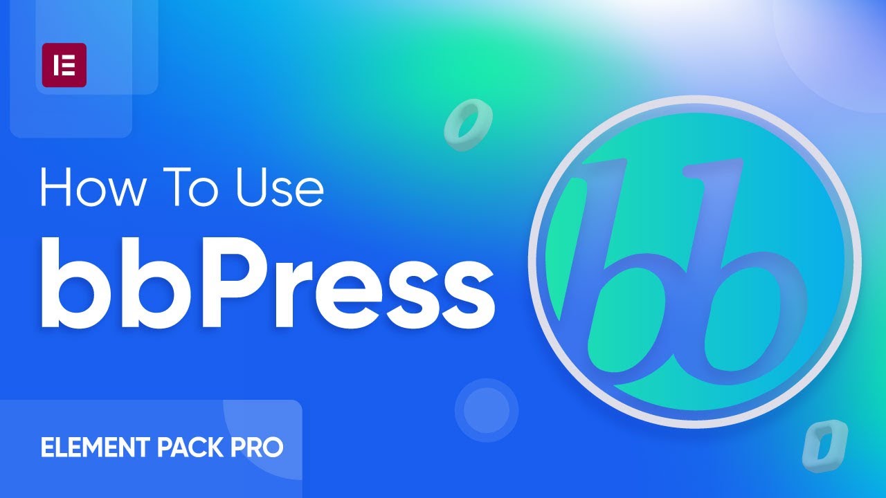 How to Use bbPress Widget by Element Pack