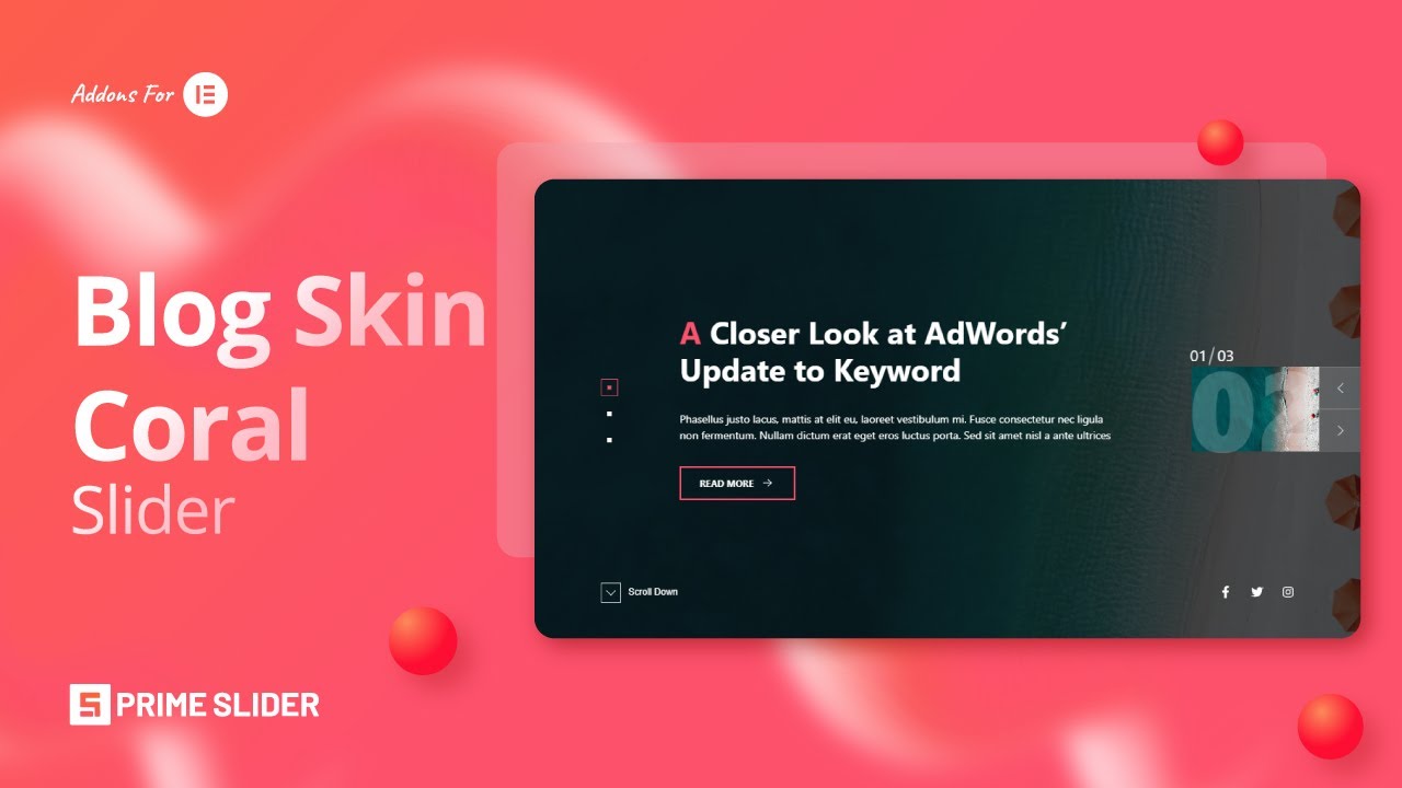 How To Use Blog Widget With Coral Skin On  Prime Slider  In Elementor