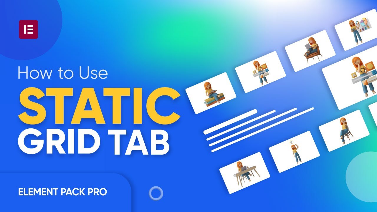 How to Use Static Grid Tab Widget by Element Pack Pro in Elementor