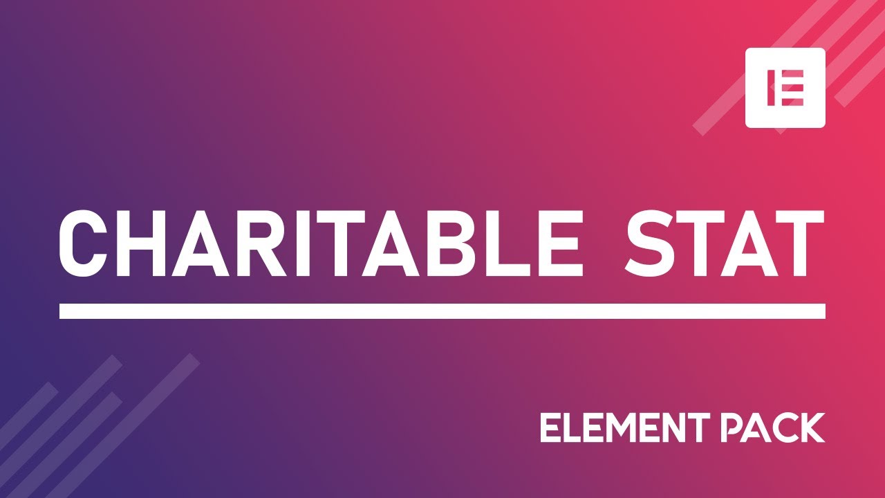 How to Use Charitable Stat Widget in Elementor by Element Pack