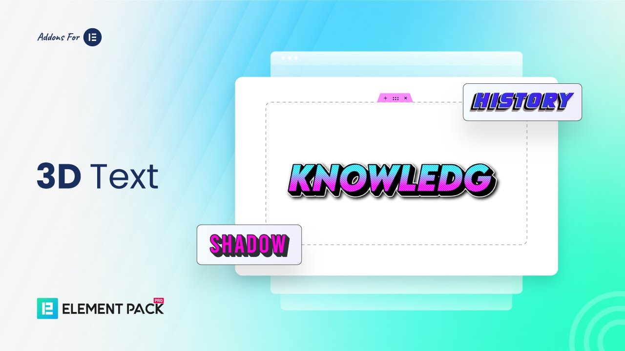 How to Use 3D Text Extension by Element Pack Pro in Elementor