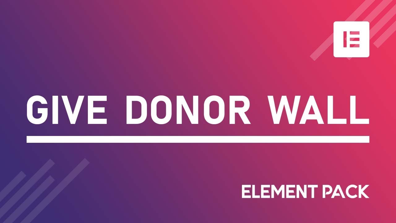 How to Use Give Donor Wall Widget in Elementor by Element Pack