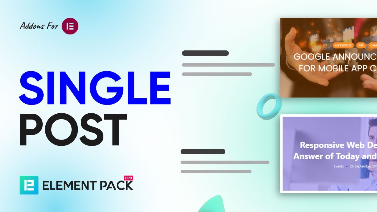 How to Create Single Post Widget in Elementor by Element Pack