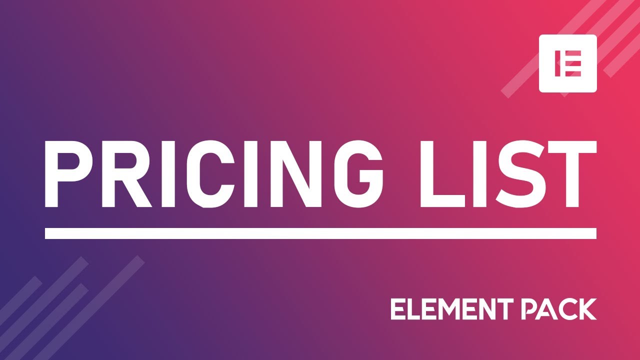 How to Create Pricing List Widget by Element Pack