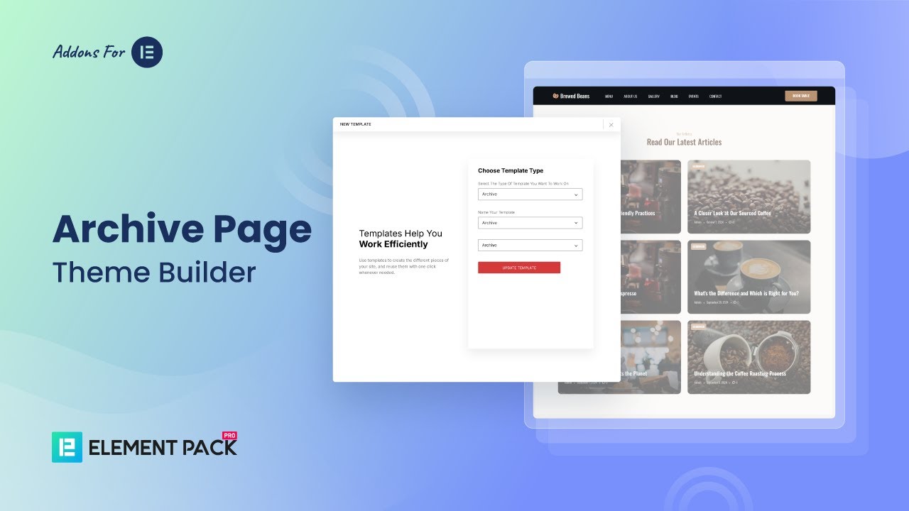 Create a Custom Archive Page in WordPress with Element Pack Pro Theme Builder