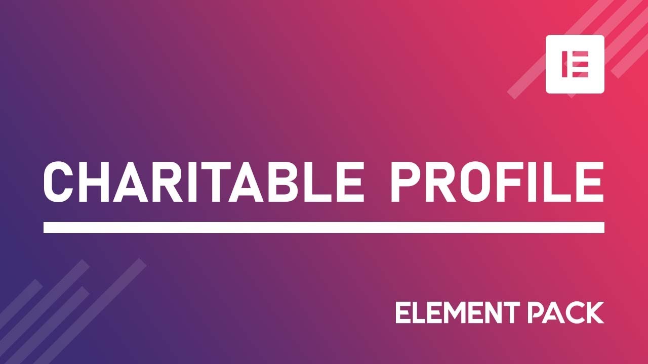 How to Use Charitable Profile Widget in Elementor by Element Pack