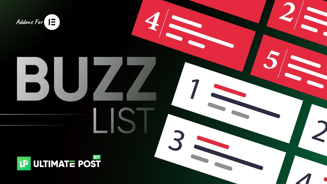 How to Use Buzz List Widget by Ultimate Post Kit in Elementor