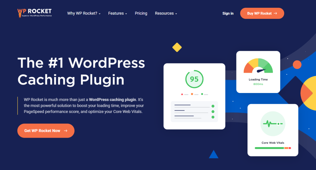 WP Rocket addon - the list of The best plugins to optimize WordPress website
