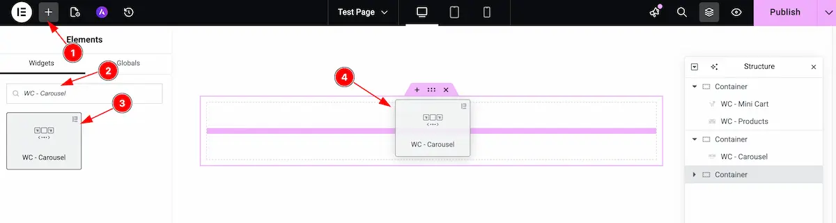 Insert the wc carousel 1 - BdThemes