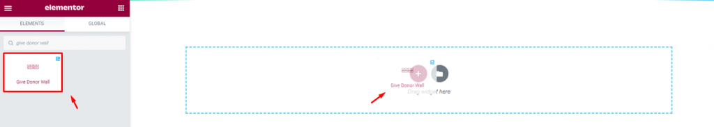 Inserting Give Donor Wall widget