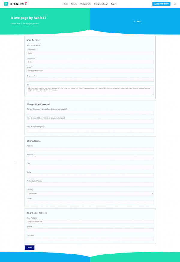 Overview of the Charitable Profile widget