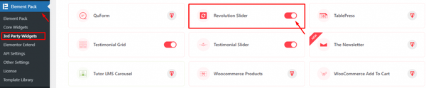 Installing Revolution Slider widget