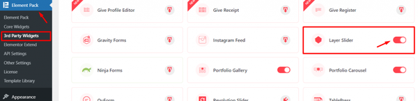 installing the Elementor Layer Slider widget