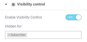 enable Visibility Control