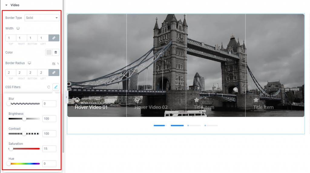 hover video widget style 1 - BdThemes