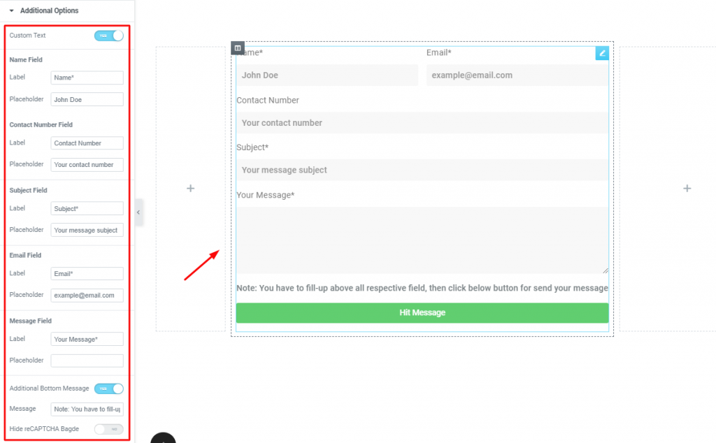 additional contact forms wordpress settings