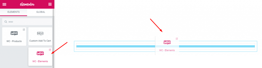 inserting the WooCommerce Tracking Form widget