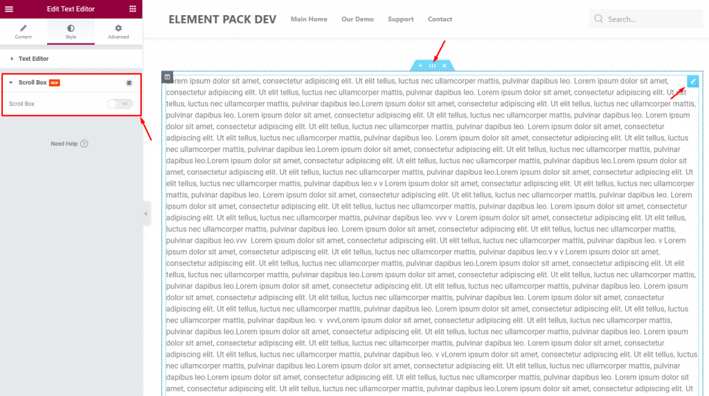 How to use Scroll Box Extension by Element Pack Addons for Elementor