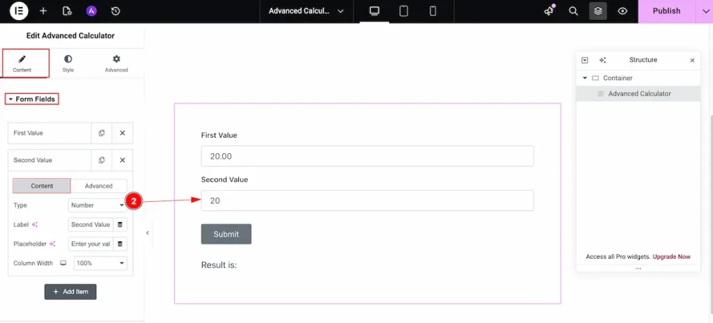 Form Fields Number type - BdThemes