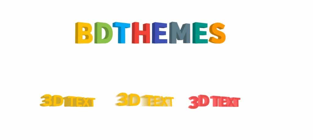 3d text - BdThemes