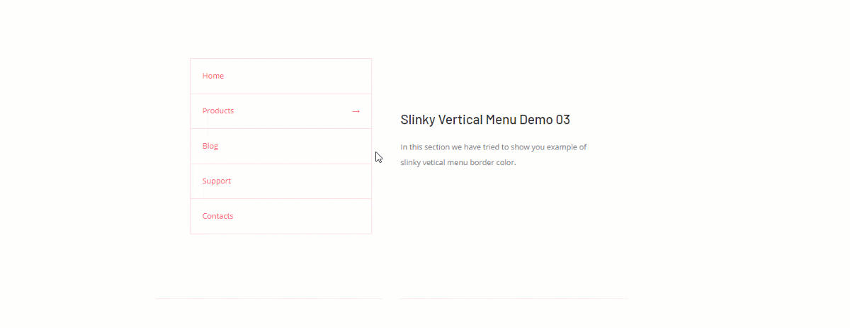Slinky certical menu widget - BdThemes