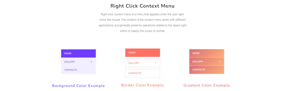 right click context menu - BdThemes