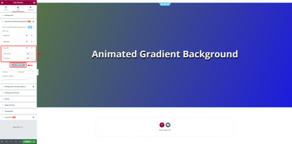 Create a dynamic background with gradients for my websit